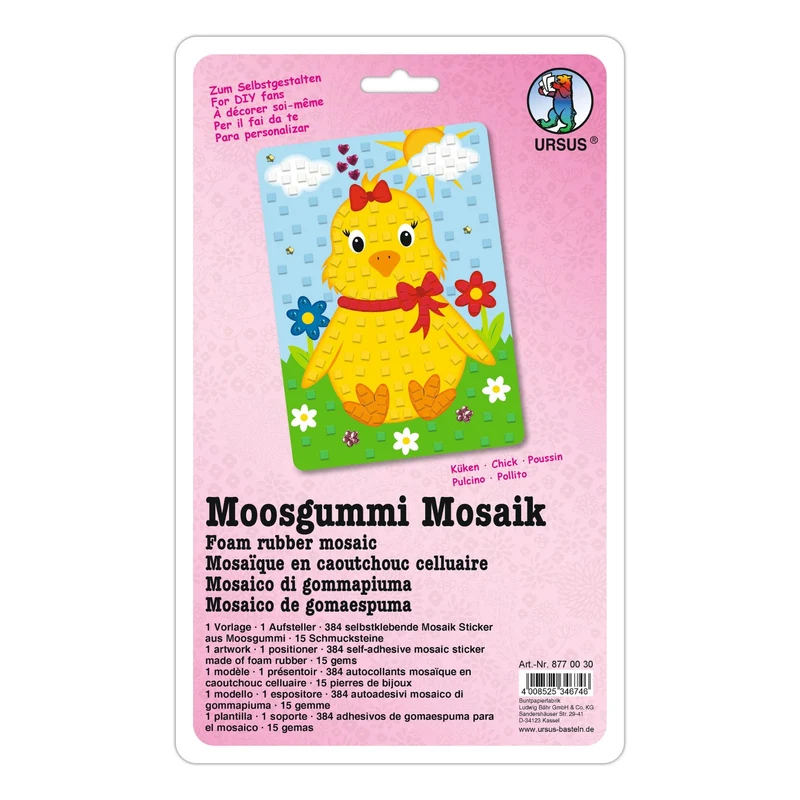 Moosgummi Mosaik "Küken"