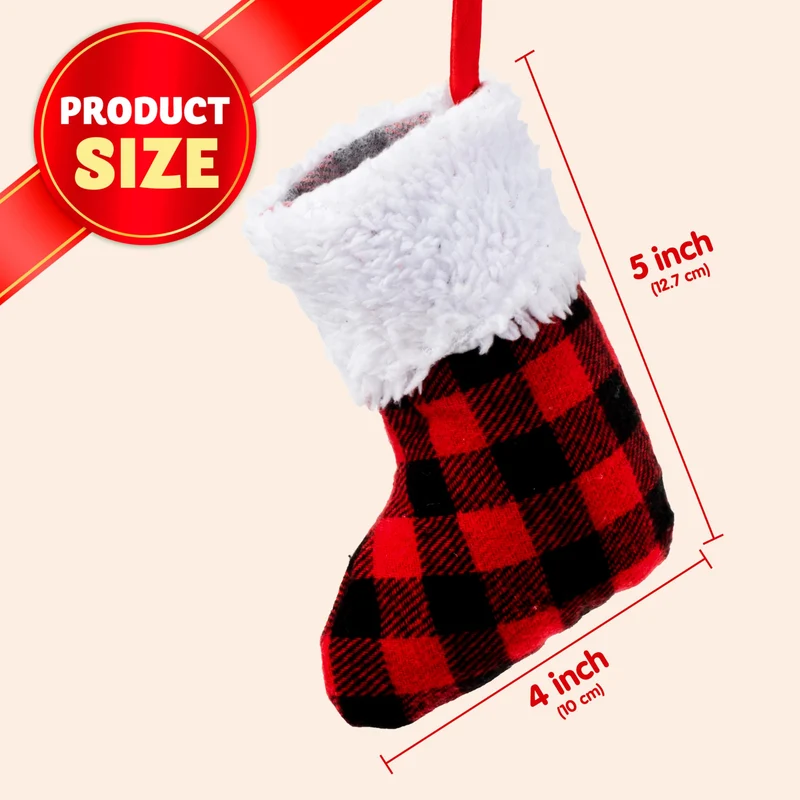 24 PCS 5” Mini Christmas Stocking