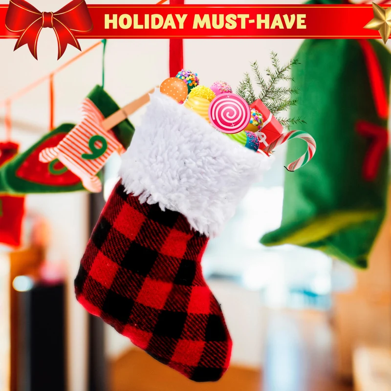 24 PCS 5” Mini Christmas Stocking