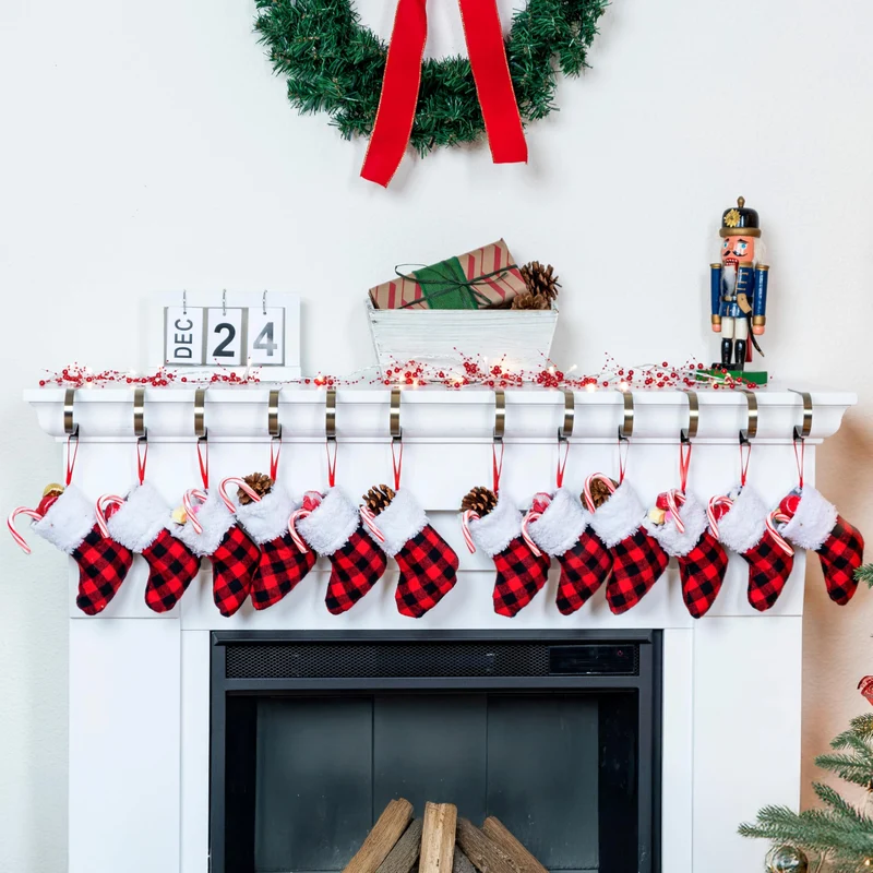 24 PCS 5” Mini Christmas Stocking