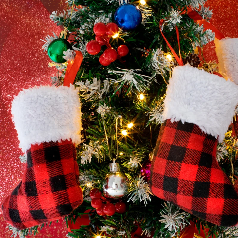24 PCS 5” Mini Christmas Stocking