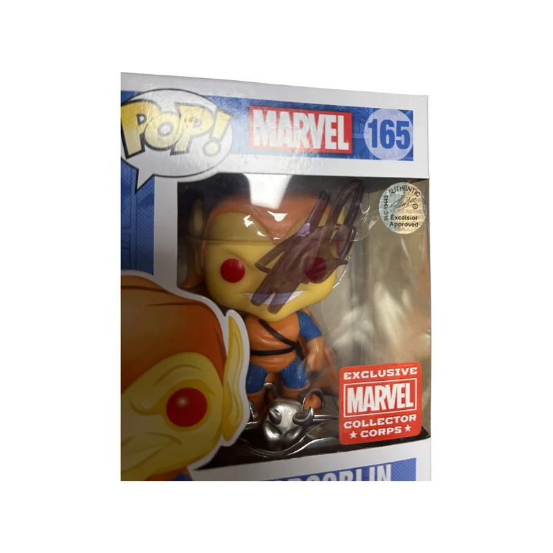 Stan Lee Signed Hobgoblin #165 Funko Pop! - Marvel - Marvel Collector Corps Exclusive - Condition 7.75/10 - Excelsior Approved