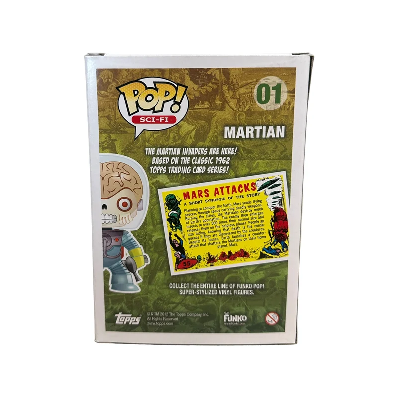 Martian #01 (Glows in the Dark) Funko Pop! - Mars Attacks - SDCC 2012 Exclusive LE480 Pcs - Condition 7.5/10
