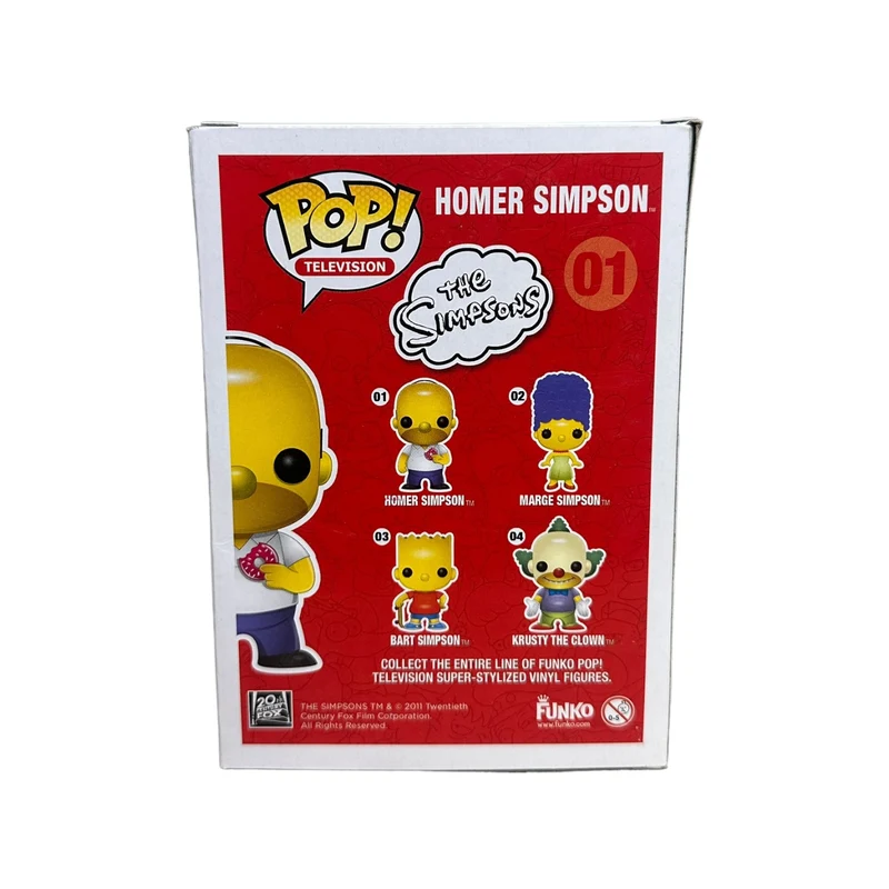Homer Simpson #01 Funko Pop! - The Simpsons - 2011 Pop! - Condition 7.5/10