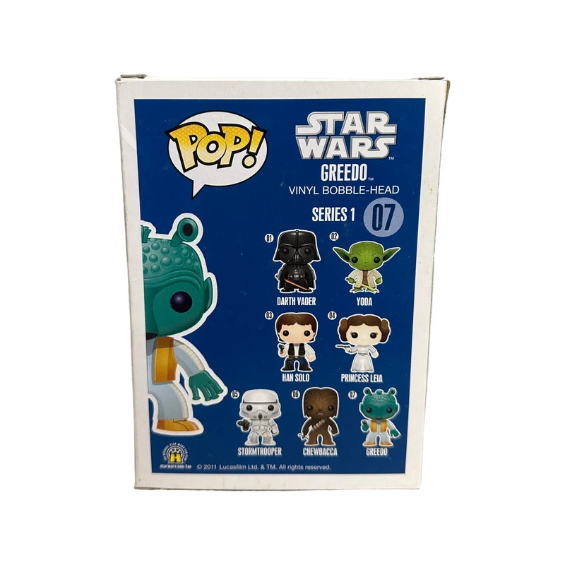 Greedo #07 (Large Writing) Funko Pop! - Star Wars - 2011 Pop! - Condition 6/10