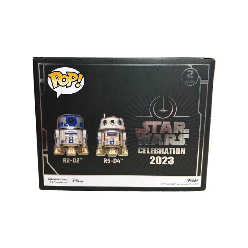 R2-D2 & R5-D4 2 Pack Funko Pop! - Star Wars Celebration Europe 2023 Official Convention Exclusive - Condition 9.5/10