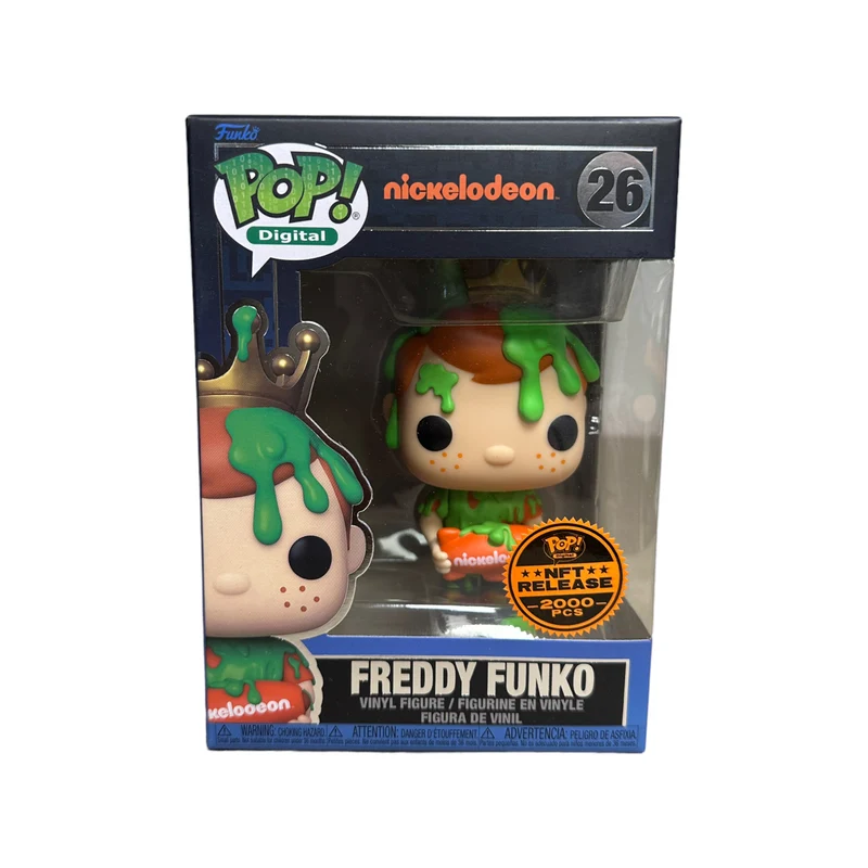 Freddy Funko #26 (Slimed) Funko Pop! - Nickelodeon - NFT Release Exclusive LE2000 Pcs - Condition 9/10