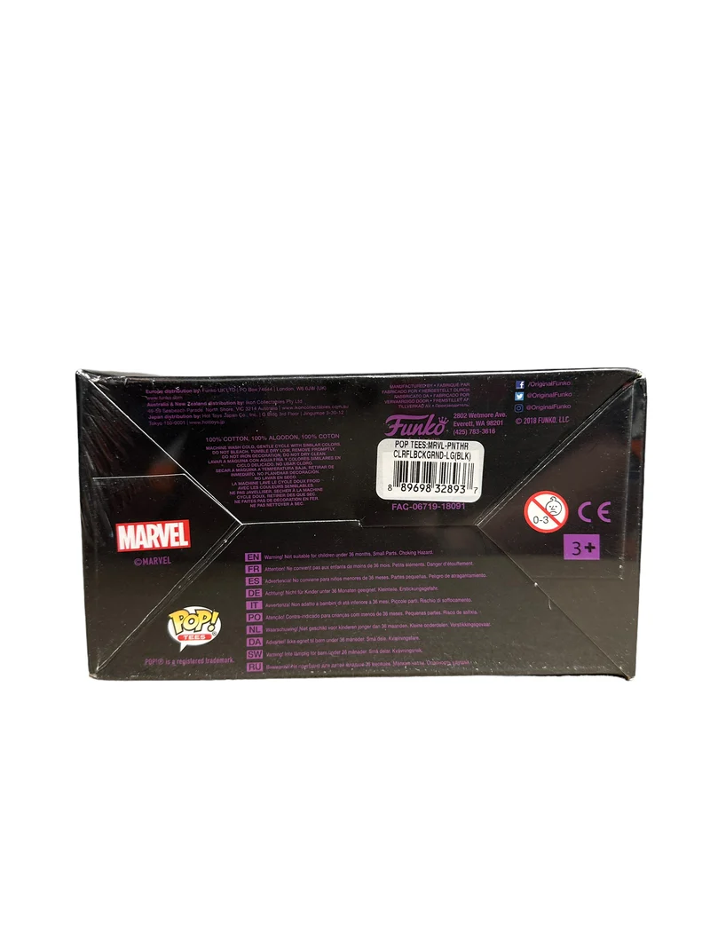 Black Panther #273 (Purple Glows in the Dark) Funko Pop T-Shirt Bundle! - Black Panther - Target Exclusive - Sealed - Condition 8.5/10
