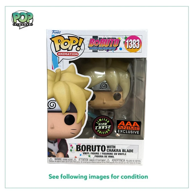 Boruto with Chakra Blade #1383 (Glow Chase) Funko Pop! - Boruto: Naruto Next Generations - AAA Anime Exclusive - Condition 9.5/10
