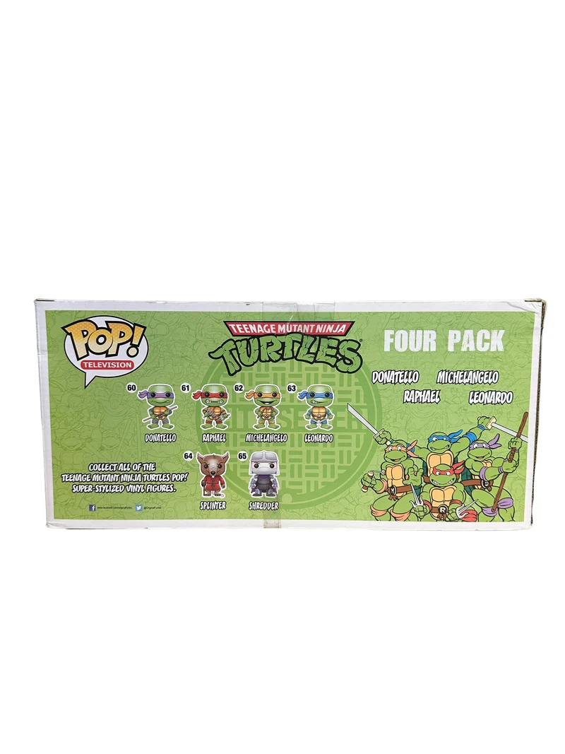 Ninja Turtles (Glows in the Dark) 4 Pack Funko Pop! - Teenage Mutant Ninja Turtles - Amazon Exclusive - Condition 6/10