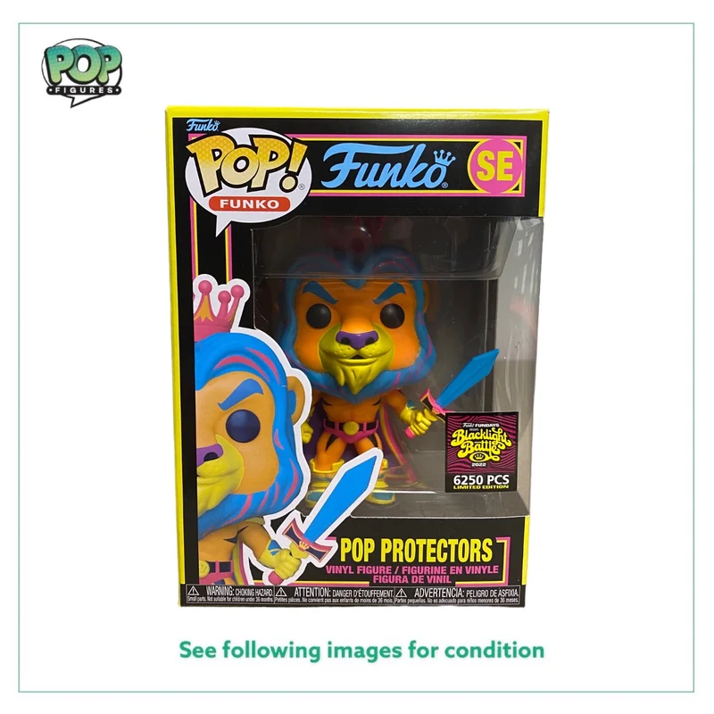 Pop Protectors (Blacklight) Funko Pop! - SDCC 2022 Box Of Fun Exclusive LE6250 Pcs - Condition 9.5/10