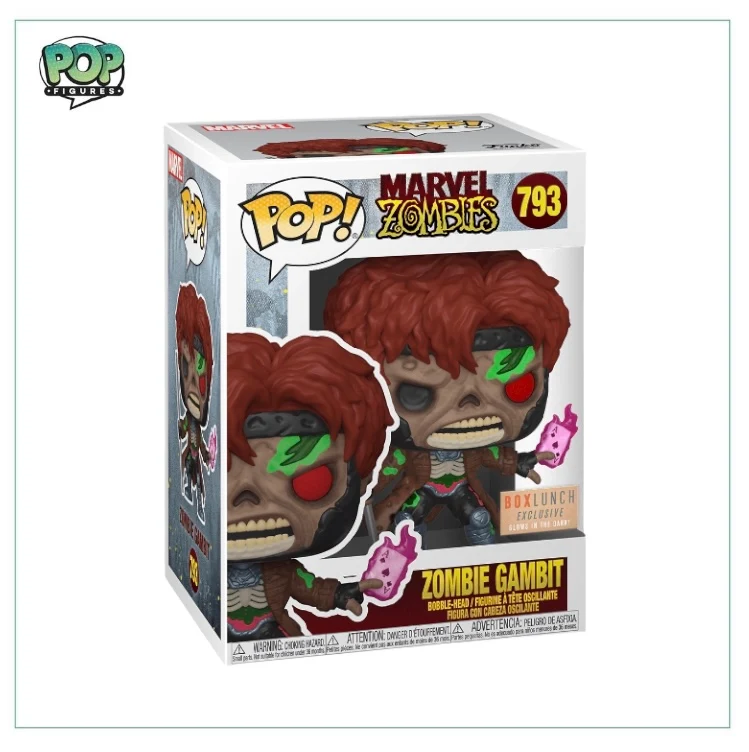 Zombie Gambit (Glow In The Dark) #793 Funko Pop! Marvel Zombies, Box Lunch Exclusive