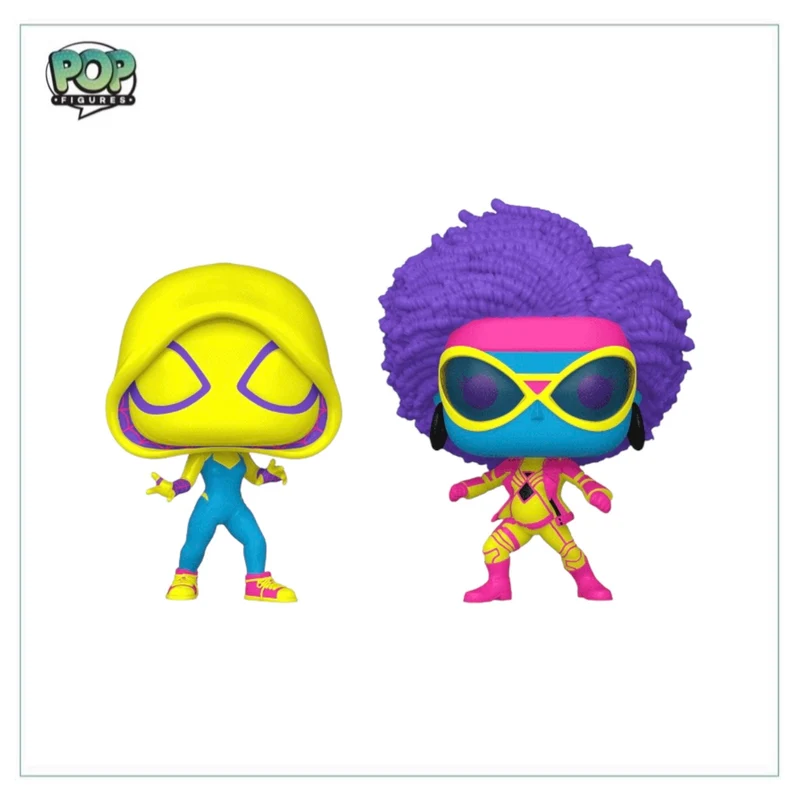 Spider-Gwen & Spider-Woman (Black Light) 2 Pack Funko Pop! - Spider-Man Across The Spider-Verse - Target Exclusive