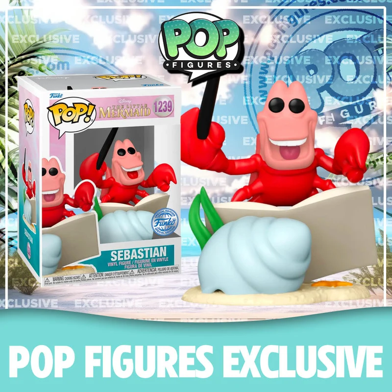 Sebastian #1239 (Conductor) Funko Pop! - The Little Mermaid - Pop Figures Exclusive - Special Edition