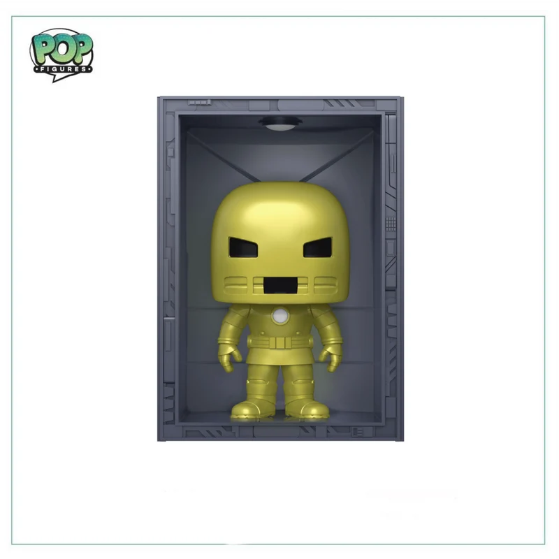 Iron Man Model 1 Golden Armor (Metallic) #1035 Deluxe Funko Pop! - Marvel - Hall Of Armor - PX Previews Exclusive
