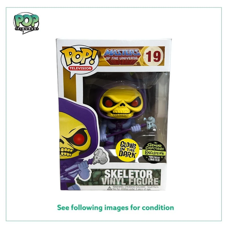 Skeletor #19 (Glows in the Dark) Funko Pop! - Masters of the Universe - Gemini Collectibles Exclusive LE480 Pcs - Condition 8.75/10