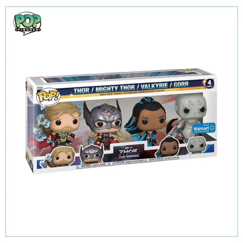 Thor Love & Thunder 4 Pack Funko Pop! Thor Love & Thunder - Walmart Exclusive