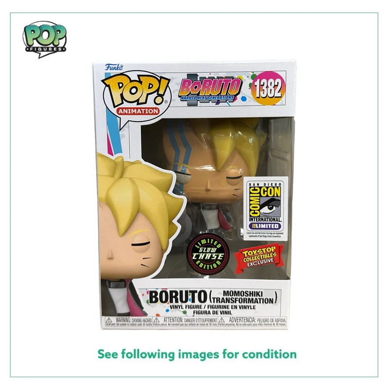 Boruto (Momoshiki Transformation) #1382 (Glow Chase) Funko Pop! - Boruto: Naruto Next Generations - SDCC 2023 / Toystop Collectibles Exclusive - Condition 9.5/10