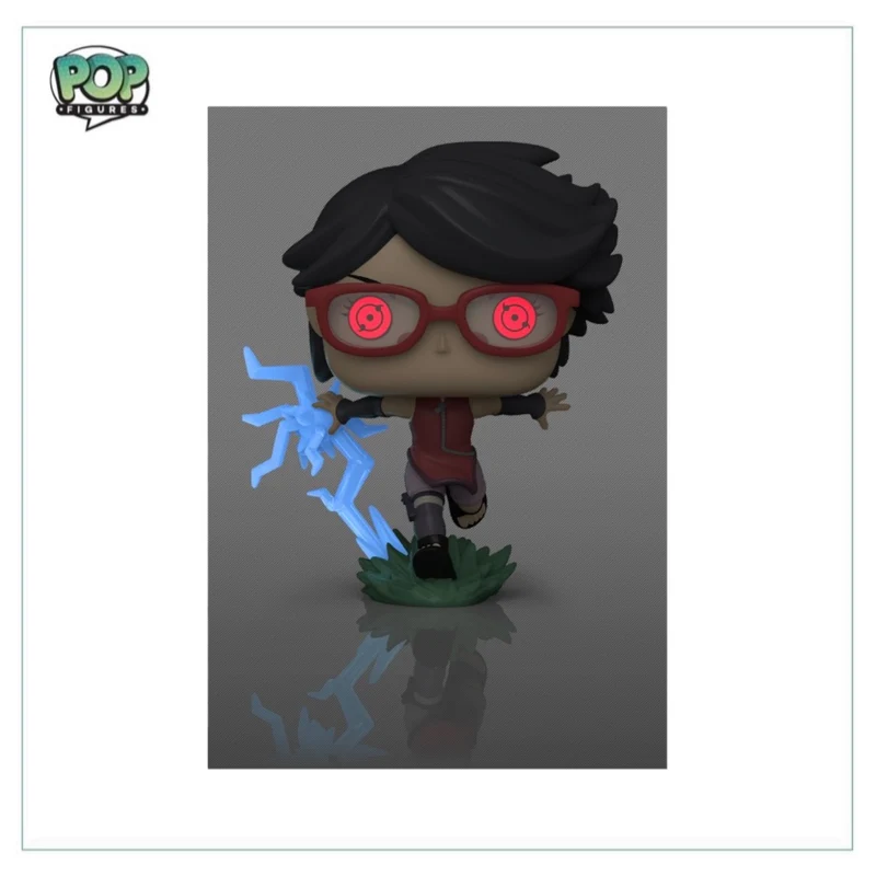 Sarada with Sharingan #1358 (Glows in the Dark) Funko Pop! - Boruto: Naruto Next Generations - Entertainment Earth Exclusive