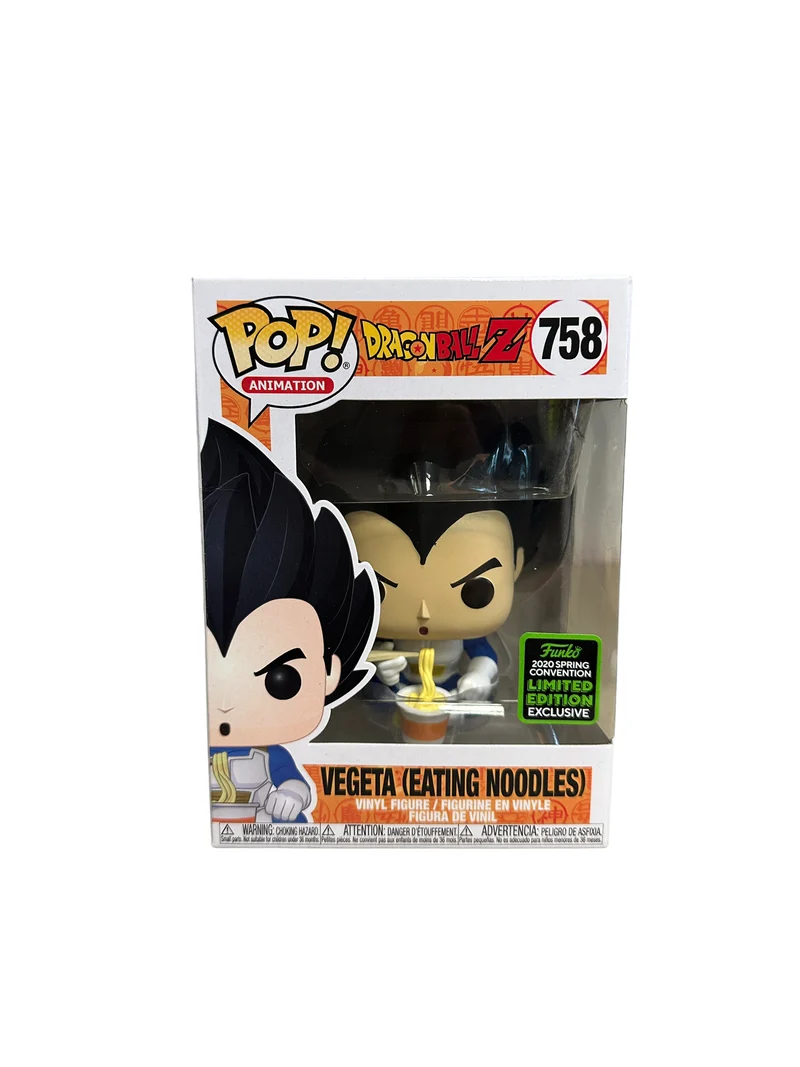 Vegeta (Eating Noodles) #758 Funko Pop! - Dragon Ball Z - ECCC 2020 Shared Exclusive - Condition 7.5/10