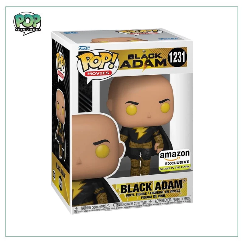 Black Adam #1231 (Glows in The Dark) Funko Pop! Black Adam - Amazon Exclusive