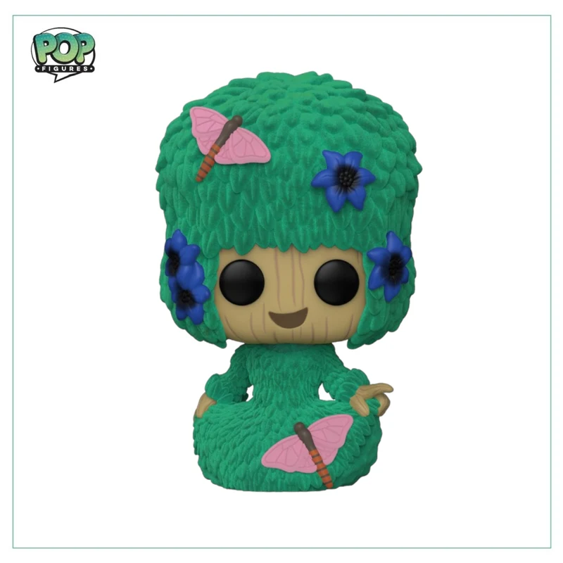 Fancy Groot #1191 (Flocked) Funko Pop! - I Am Groot - Barnes and Noble Exclusive