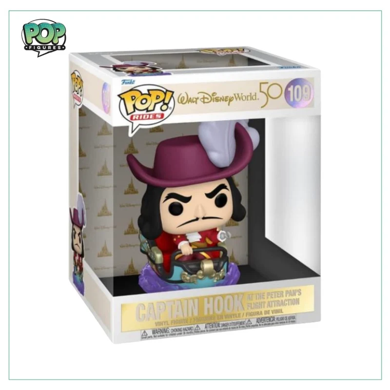 Captain Hook at the Peter Pan’s Flight Attraction #109 Funko Pop! Disney 50th