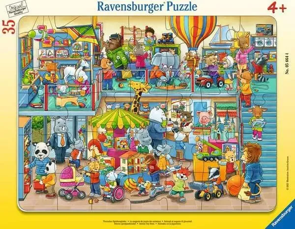 Kinderpuzzle - Tierischer Spielzeugladen