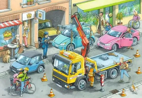 Müllabfuhr und Abschleppwagen – Ravensburger Puzzle 2x24 Teile