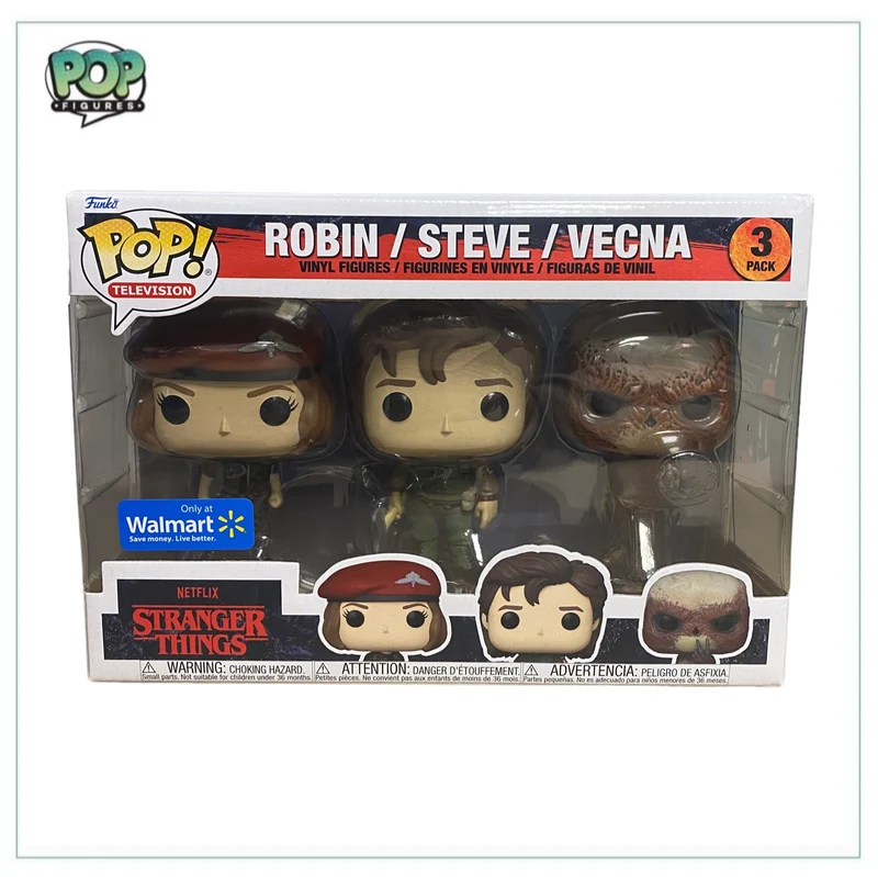 Robin / Steve / Vecna Deluxe 3 Pack Funko Pop! - Stranger Things - Walmart Exclusive