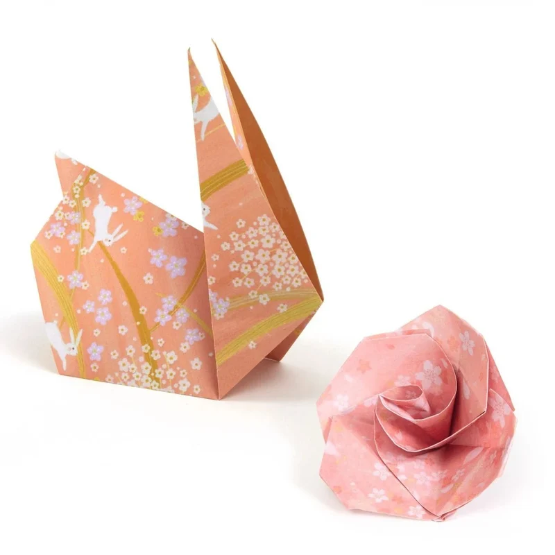 Djeco Origami Papiersammlung Haru – 100 Blätter mit Frühlingsmotiven