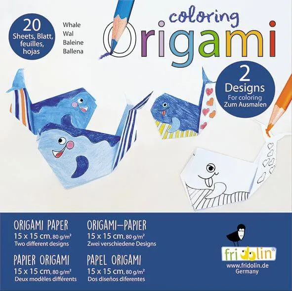 Origami -Coloring Origami - Wal - 15x15cm