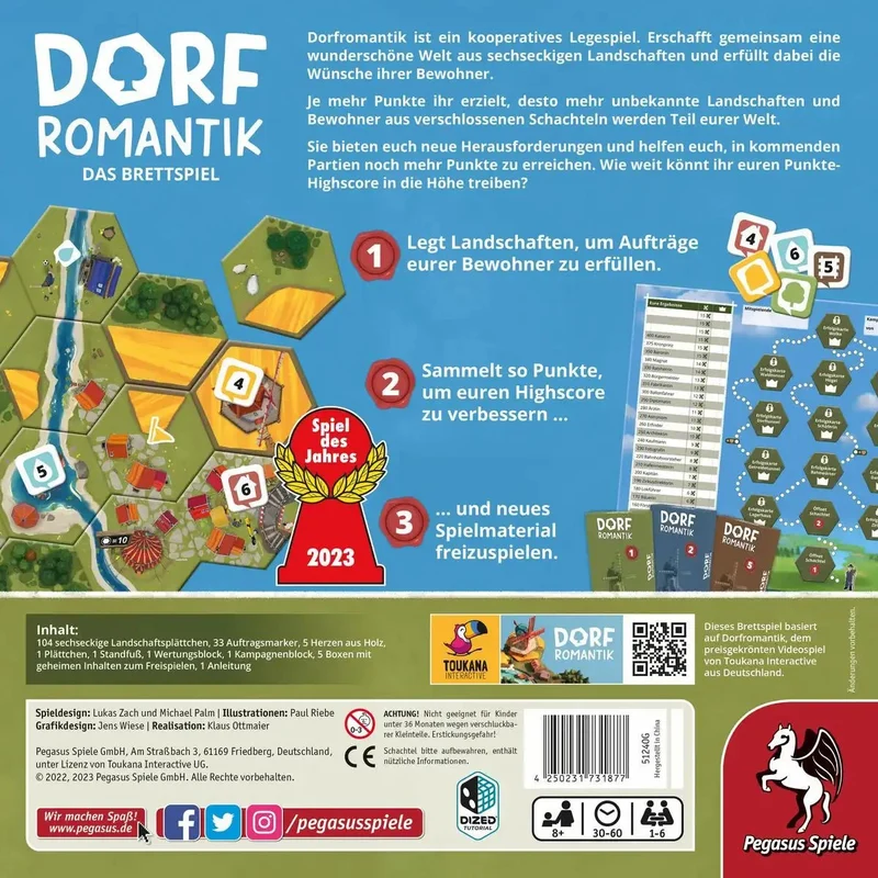 Dorfromantik – Brettspiel ab 8 Jahren – Spiel des Jahres 2023