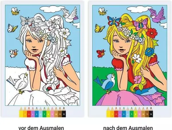 Malen nach Zahlen - CreArt- Feen, Elfen, Meerjungfrauen