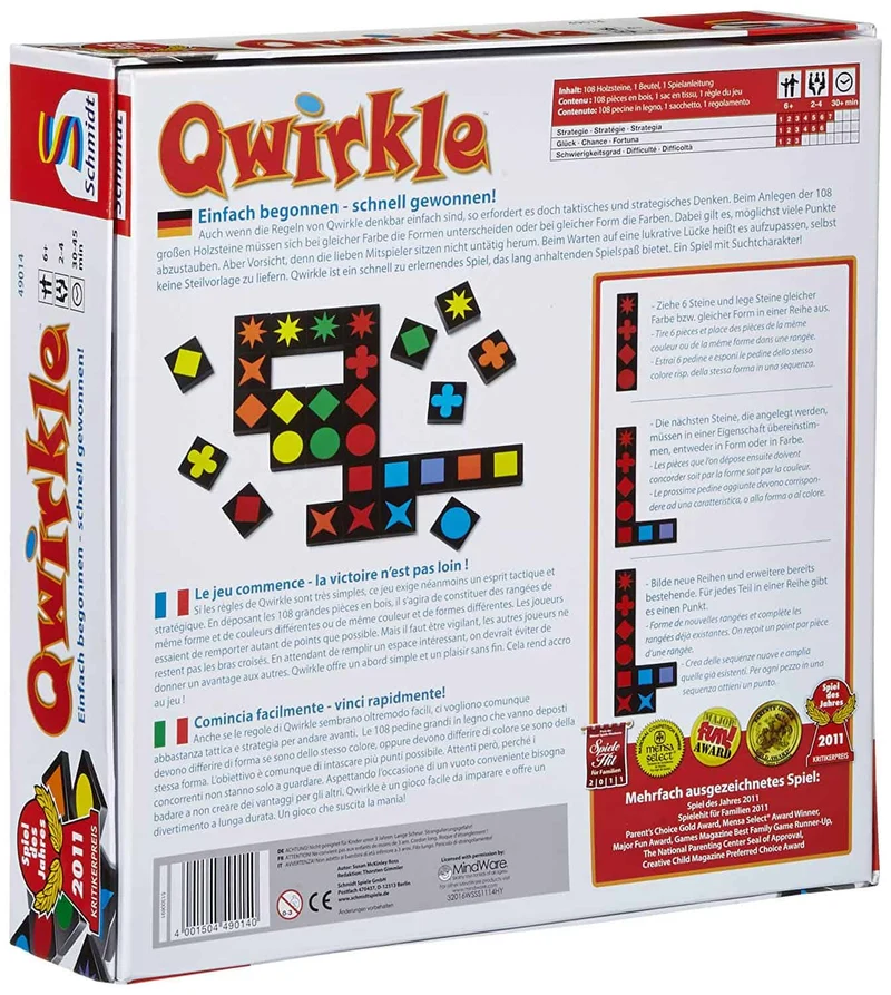Qwirkle, Familienspiel