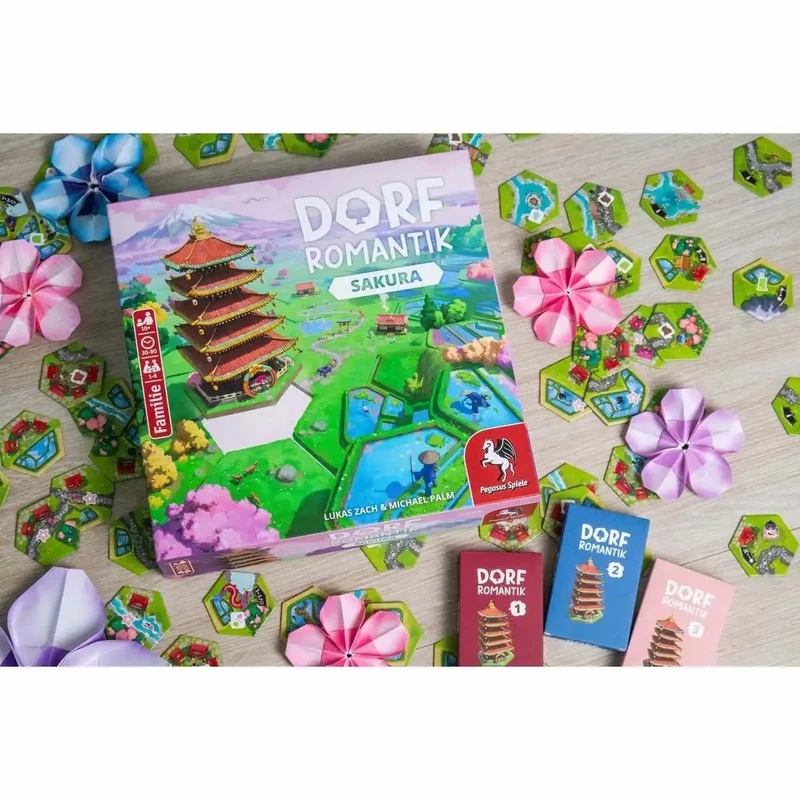 Dorfromantik – Sakura Brettspiel – Kooperatives Familienspiel