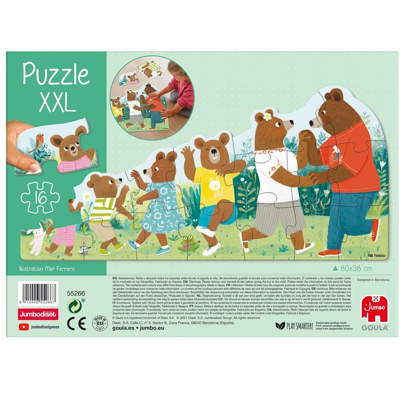 Goula XXL Puzzle Bärenfamilie – Nachhaltiges Lernpuzzle