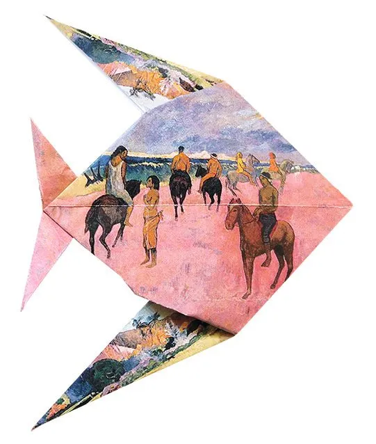 Art Origami - Paul Gauguin - Fisch - 15x15 cm