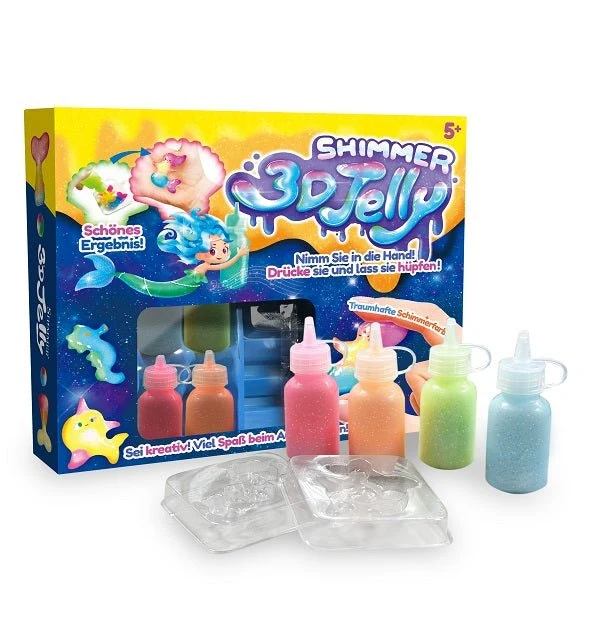 3D Jelly Shimmer – Bastelset mit 4 Glitzerfarben