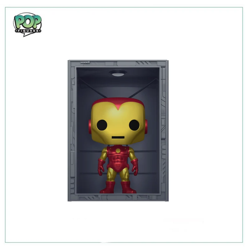 Hall Of Armor: Iron Man Model 4 (Metallic) #1036 Deluxe Funko Pop! Marvel - PX Previews Exclusive