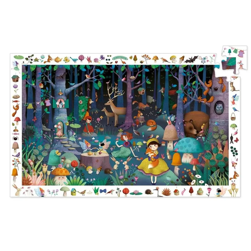 Wimmelpuzzle: Der verwunschene Wald - 100 Teile