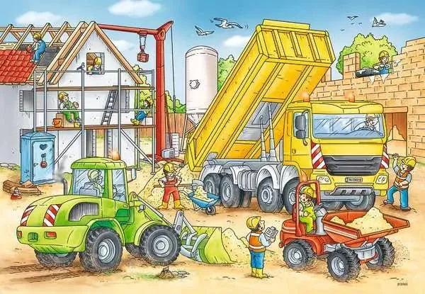 Puzzle ab 4 Jahren – Baustelle mit Bagger und 2x24 Teilen