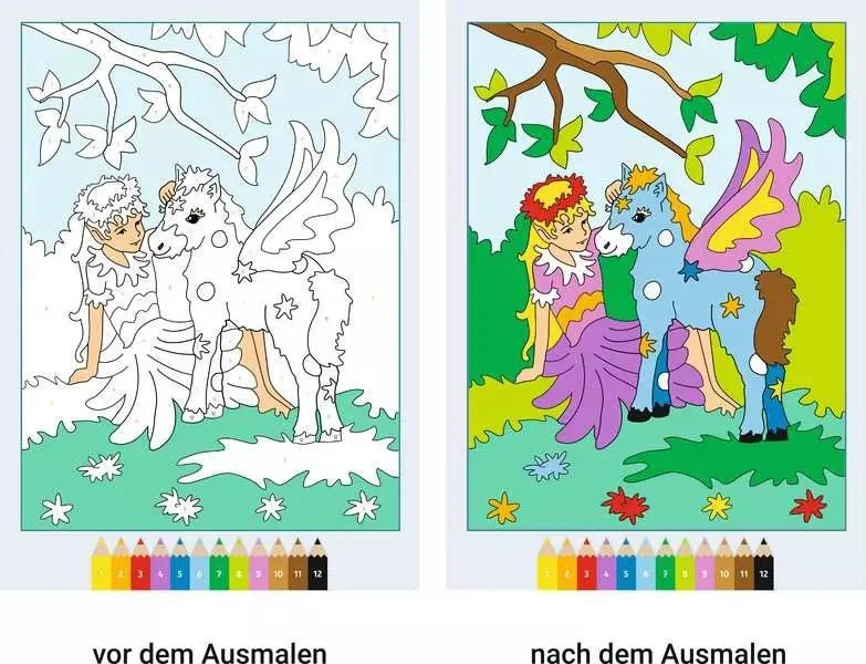 Malen nach Zahlen - CreArt - Elfen und Feen im Zauberwald