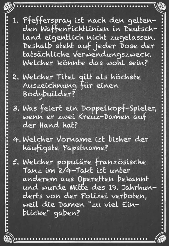 Kneipenquiz das Original