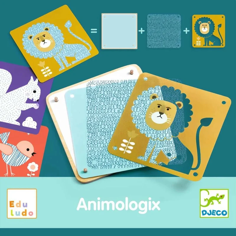 Djeco Lernspiel Animologix – kreatives Logik- und Konstruktionsspiel