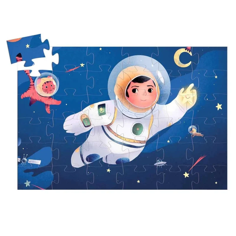 Djeco Puzzle Astronaut – 36-teiliges Weltraum-Puzzle