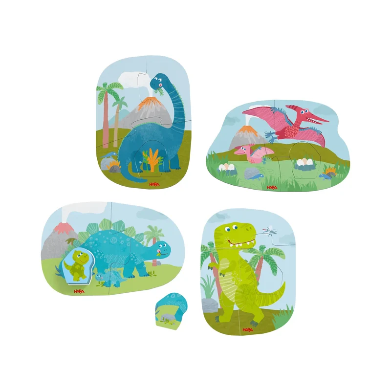 HABA 4 erste Puzzles – Dinos Lernpuzzle ab 2 Jahren