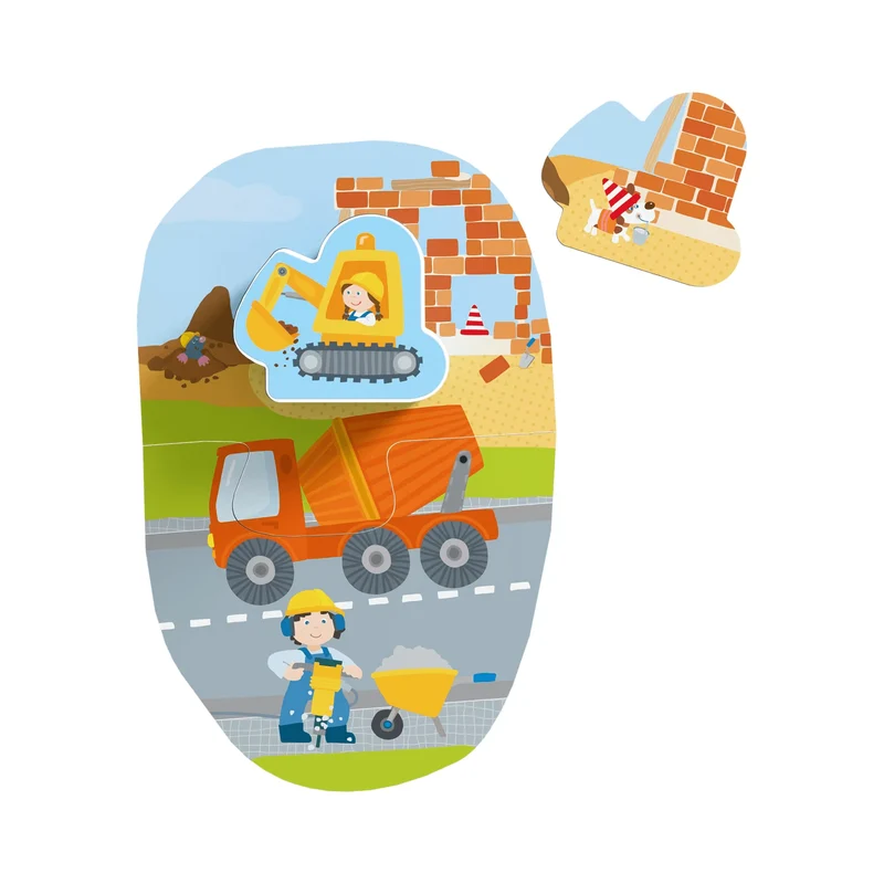 HABA 4 erste Puzzles – Baustelle Lernpuzzle ab 2 Jahren