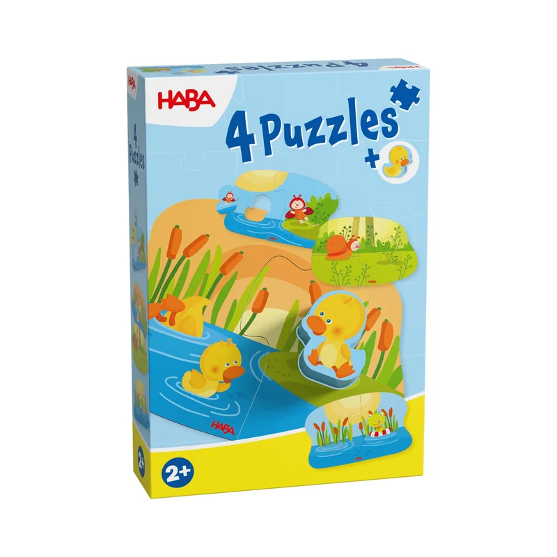 HABA 4 erste Puzzles – Tierkinder Lernpuzzle ab 2 Jahren