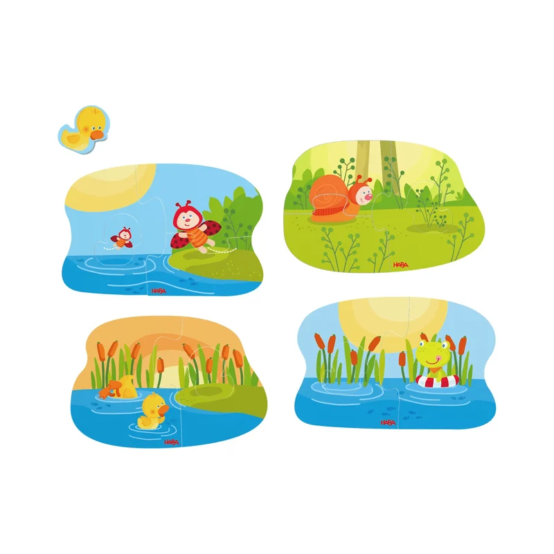 HABA 4 erste Puzzles – Tierkinder Lernpuzzle ab 2 Jahren